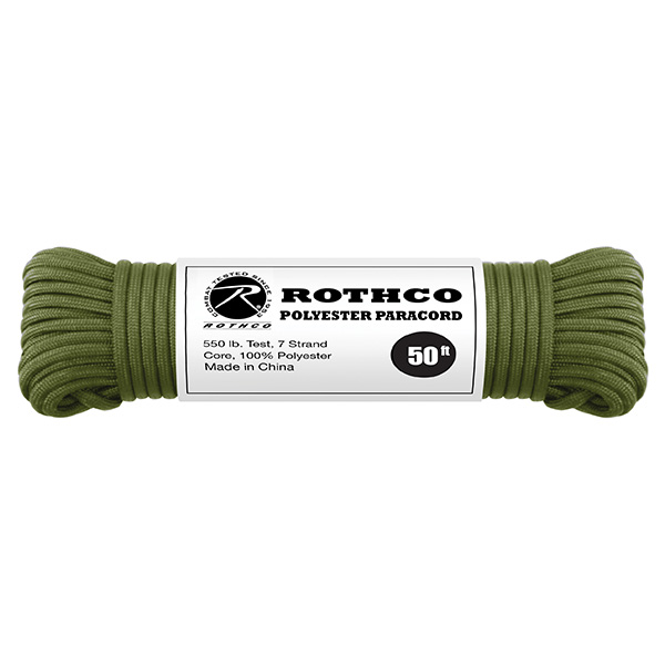 Levně ROTHCO šňůra PARACORD polyester 550LB ø 4 mm / 15 m ZELENÁ