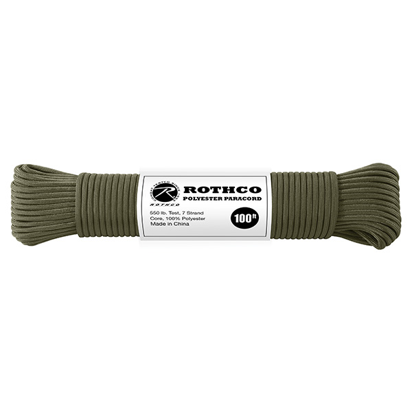 Levně ROTHCO šňůra PARACORD polyester 550LB ø 4 mm / 30 m OLIV
