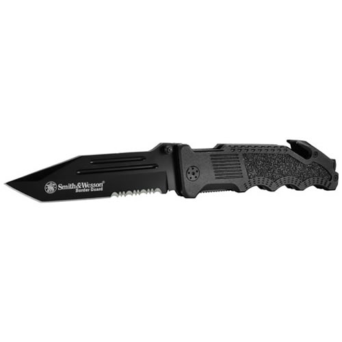 Levně Smith & Wesson nůž zavírací S&W BORDER GUARD RESCUE ČERNÝ