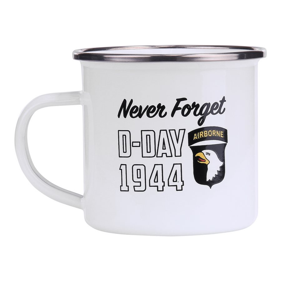 Levně FOSCO hrnek D-DAY 1944 smaltovaný 300 ml BÍLÝ