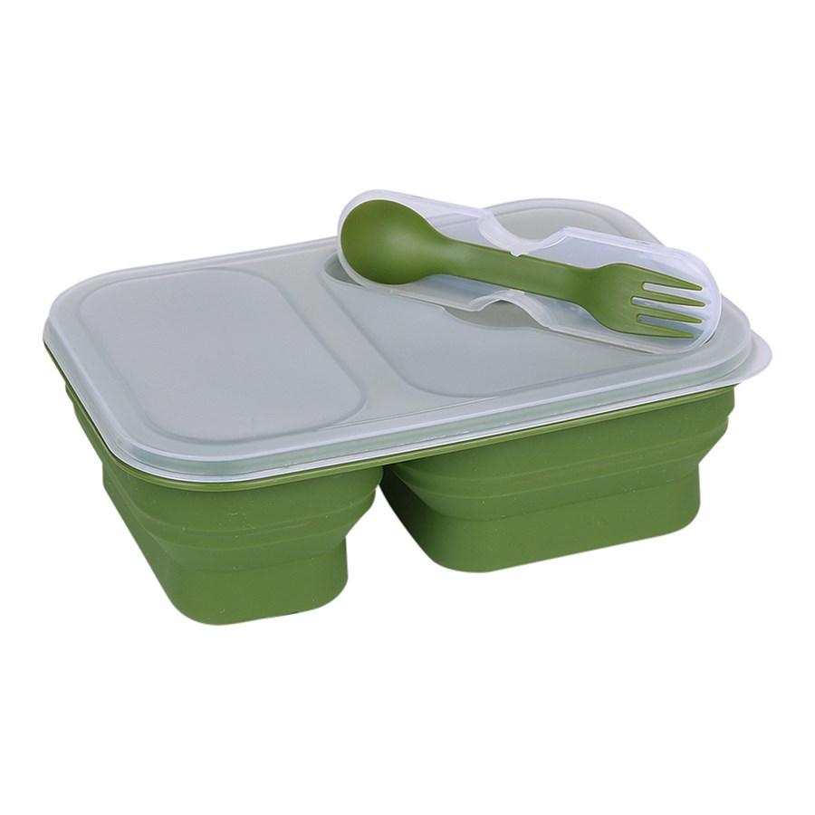 Levně FOSCO box na jídlo LUNCHBOX skládací ZELENÝ