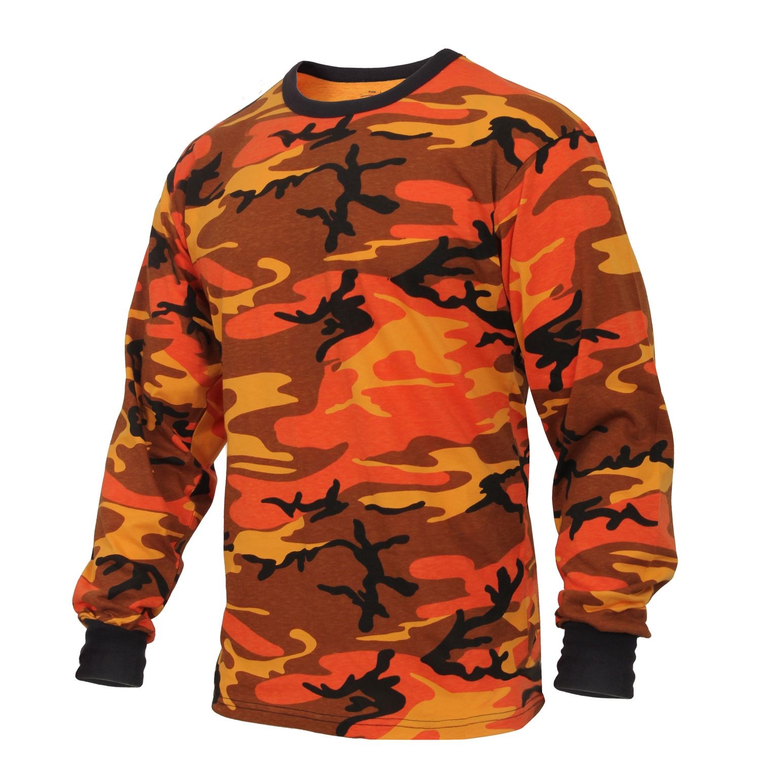 Levně Triko s dlouhým rukávem ORANGE CAMO