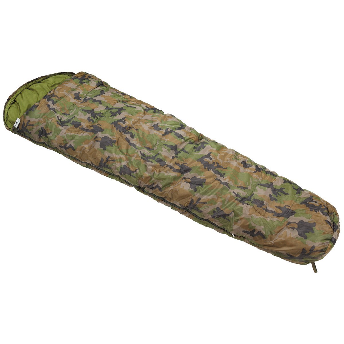 Levně FOX Outdoor spacák mumie dvouvrstvý maskovaný WOODLAND