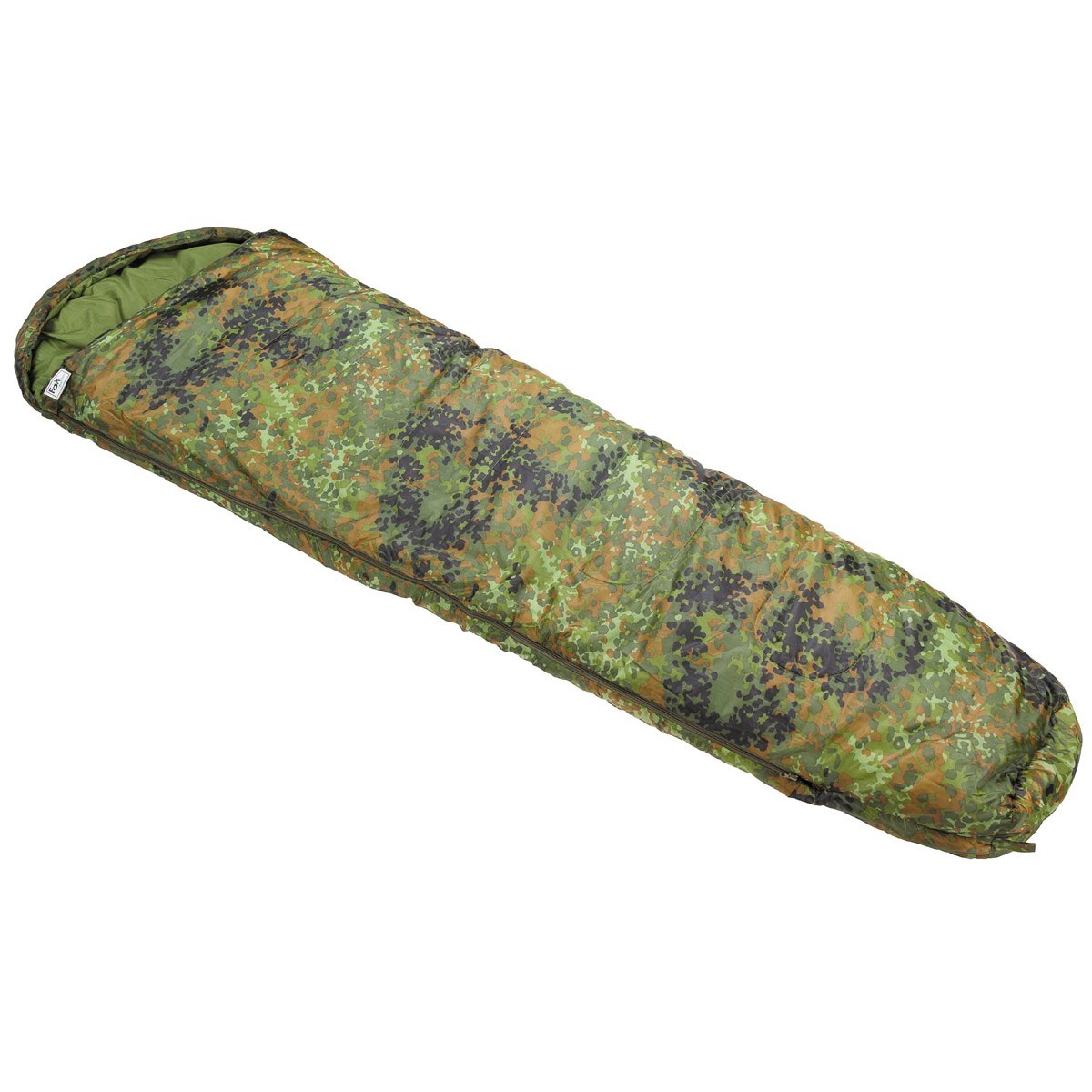 Levně FOX Outdoor spacák mumie dvouvrstvý maskáčový FLECKTARN