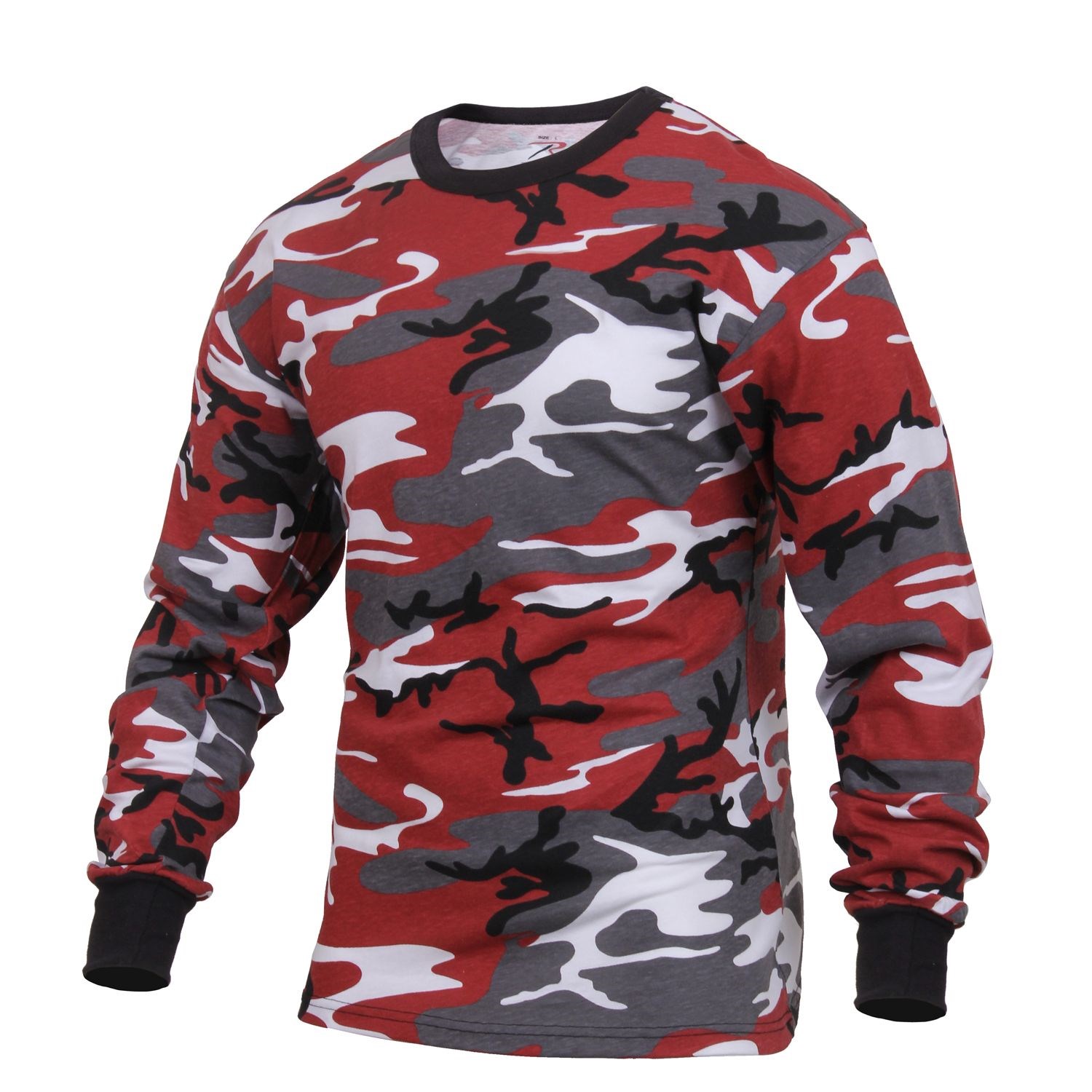 Levně Triko s dlouhým rukávem RED CAMO