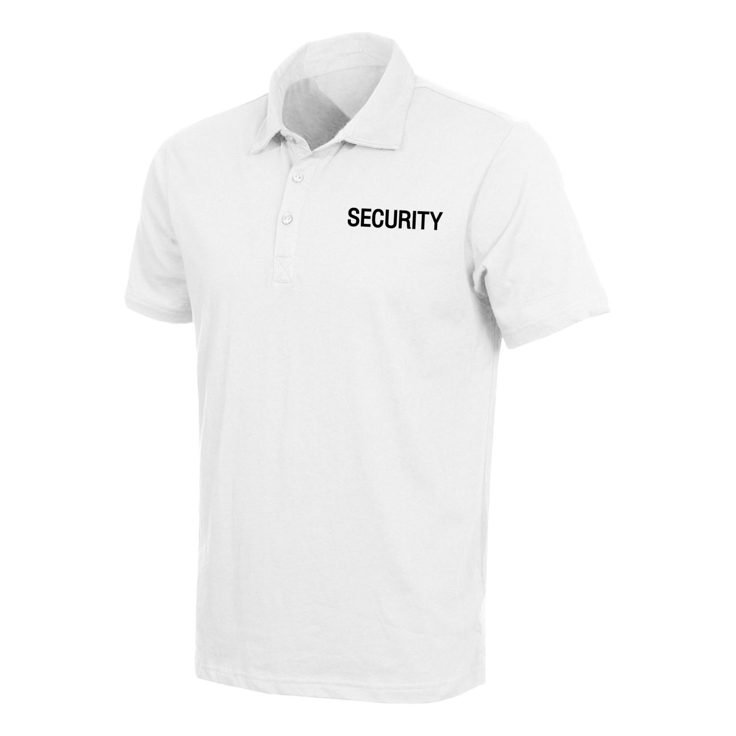 Levně Polokošile s límečkem SECURITY krátký rukáv rychleschnoucí BÍLÉ