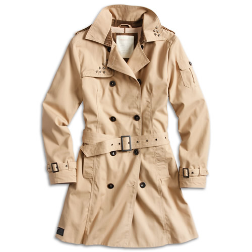 Levně Kabát TRENCHCOAT dámský KHAKI