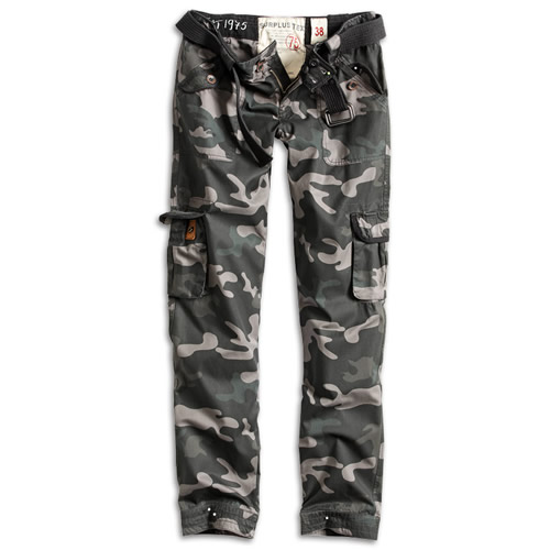 Levně Kalhoty dámské PREMIUM SLIMMY BLACK CAMO