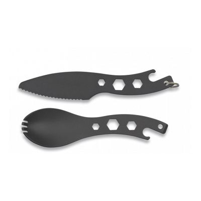 Levně Příbor OUTDOOR multifunkční set ČERNÝ