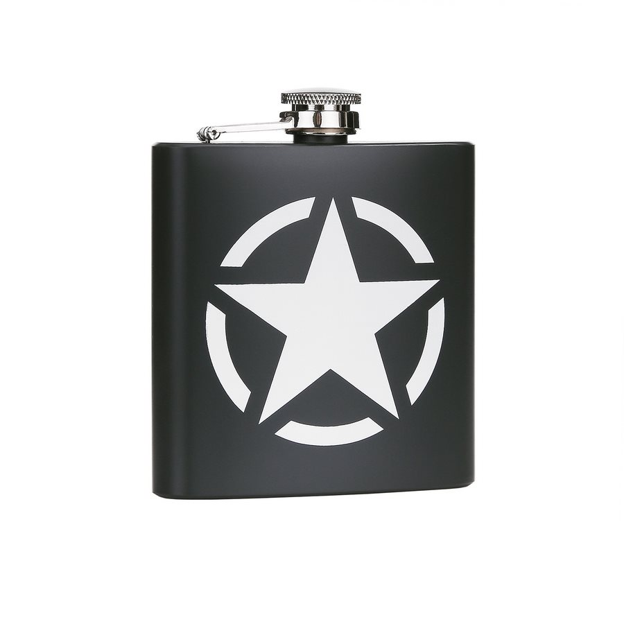 Levně FOSCO placatka US ARMY STAR 170 ml NEREZ OCEL