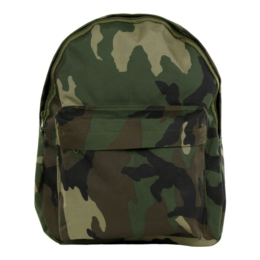 Levně FOSCO batoh dětský jednodenní maskovaný WOODLAND