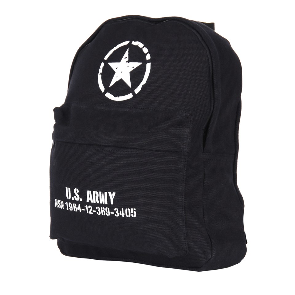 Levně FOSTEX batoh dětský U.S. ARMY plátěný ČERNÝ