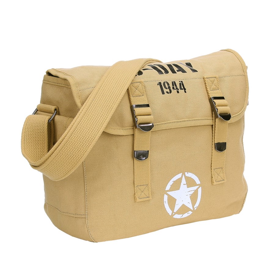 Levně FOSTEX taška přes rameno D-DAY 1944 plátěná PÍSKOVÁ