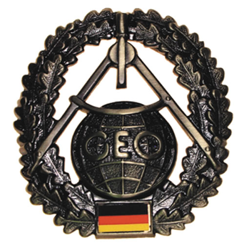 Levně Bundeswehr odznak BW na baret Topographietruppe kovový