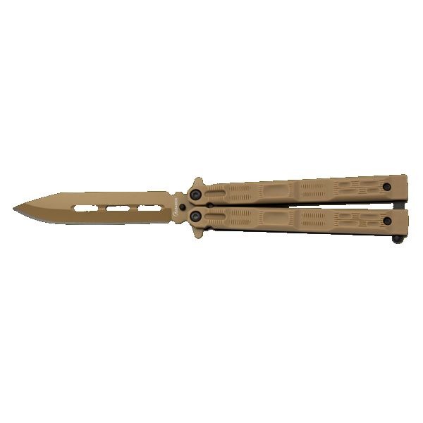 Nůž motýlek Albainox 36226 KHAKI