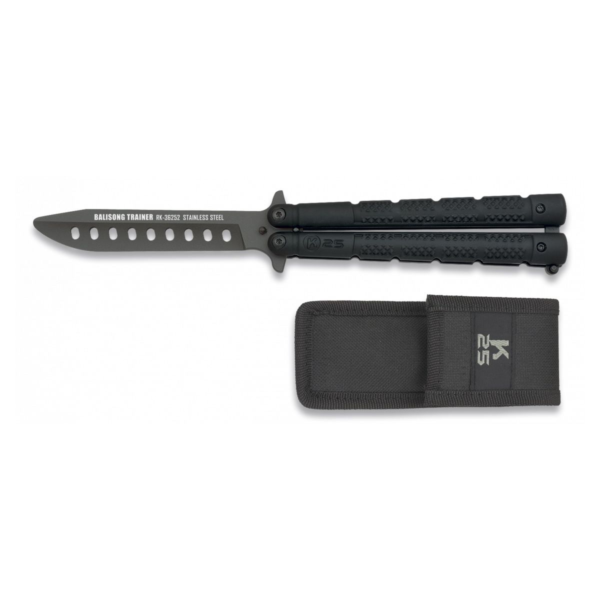 Levně Nůž motýlek cvičný K25 36252 ČERNÝ