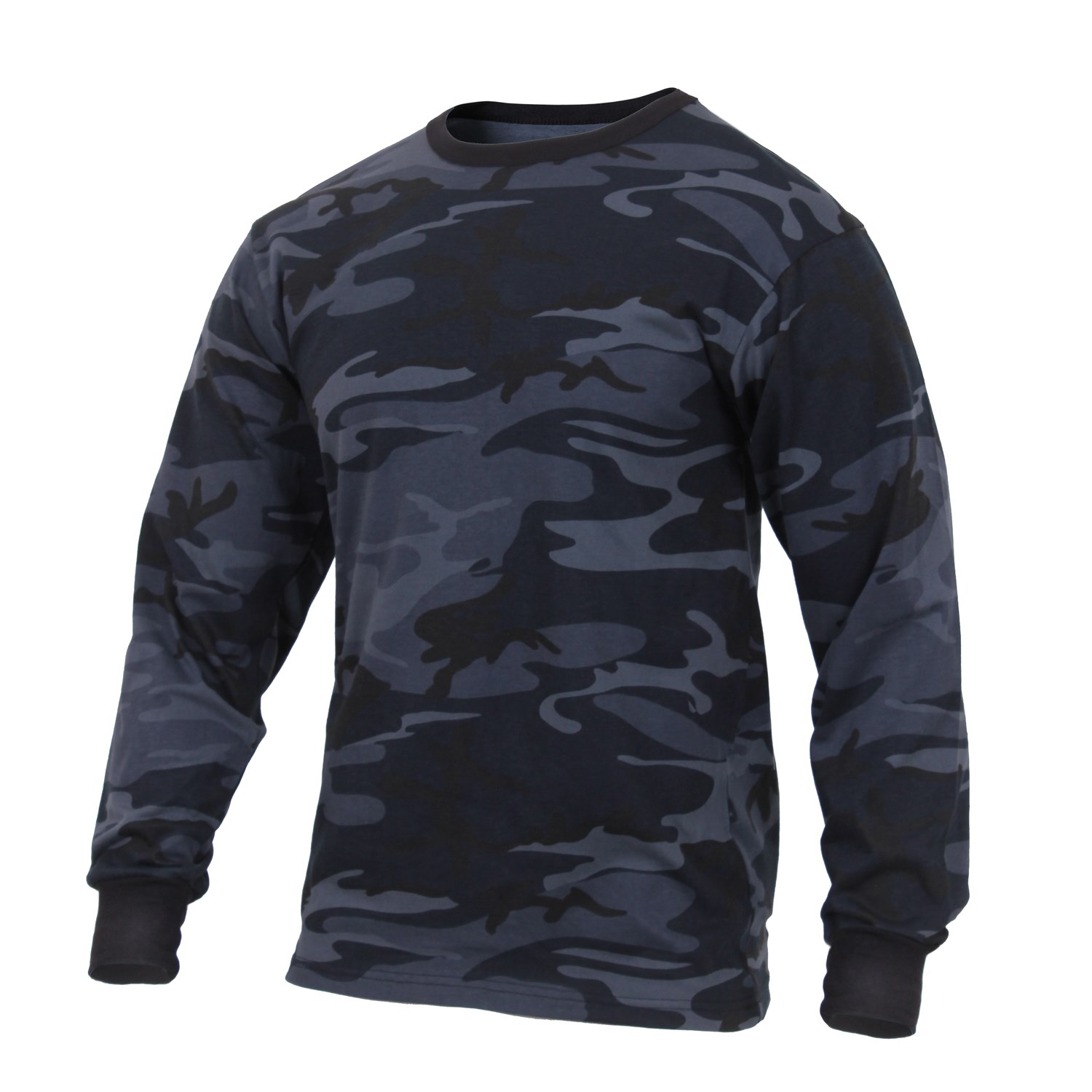 Levně Triko s dlouhým rukávem MIDNIGHT BLUE CAMO