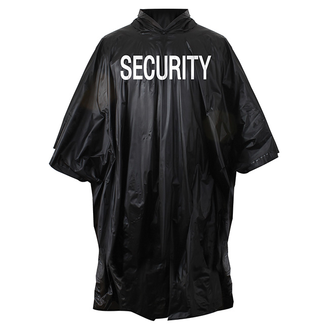 Levně ROTHCO pončo VINYL SECURITY ČERNÉ