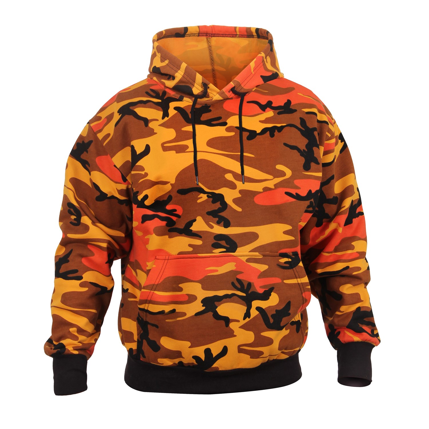 Levně Mikina s kapucí ORANGE CAMO
