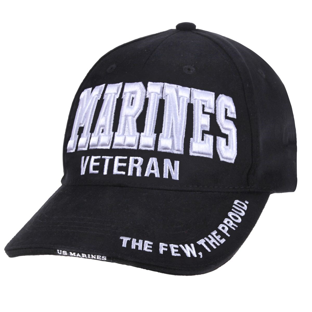 Levně ROTHCO čepice DELUXE 3D MARINES VETERAN baseball ČERNÁ