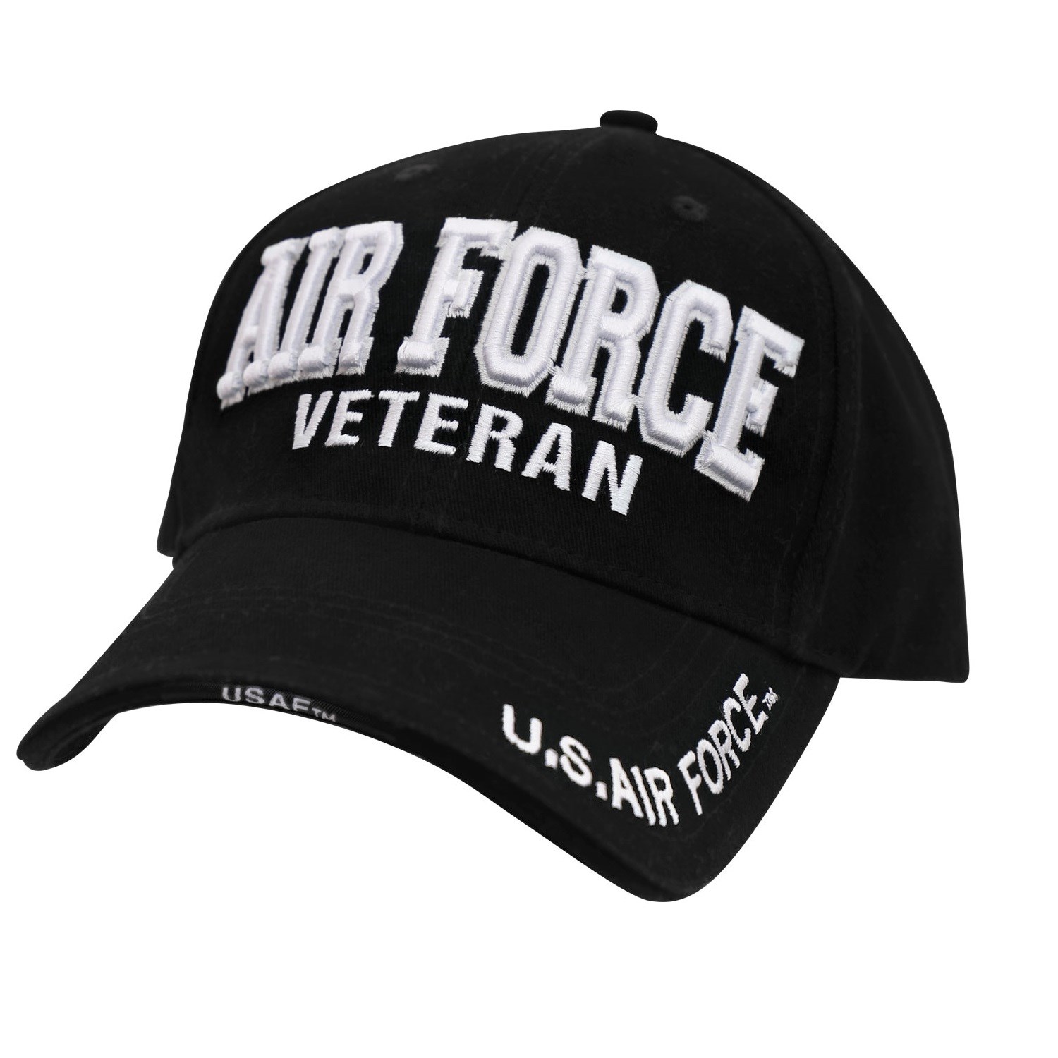 Levně ROTHCO čepice DELUXE AIR FORCE VETERAN baseball ČERNÁ