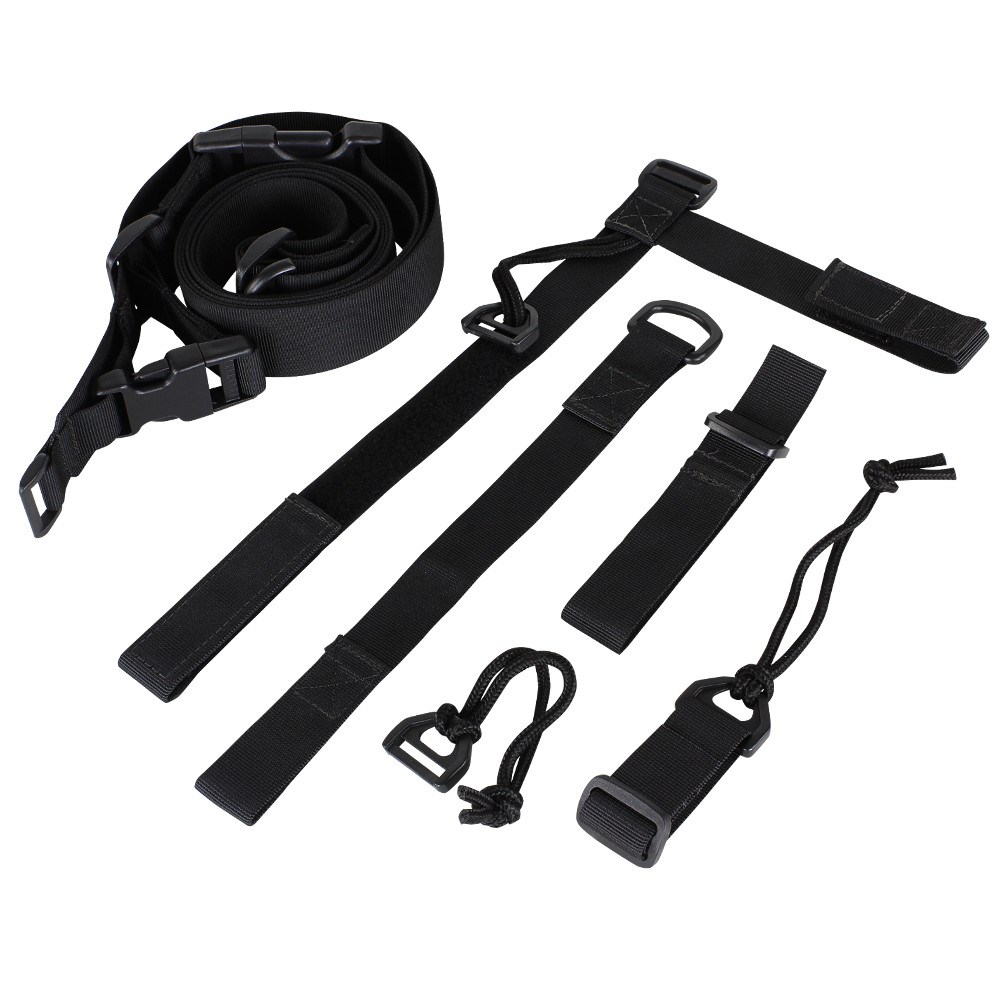 Levně CONDOR OUTDOOR popruh zbraňový 3PS tříbodový ČERNÝ