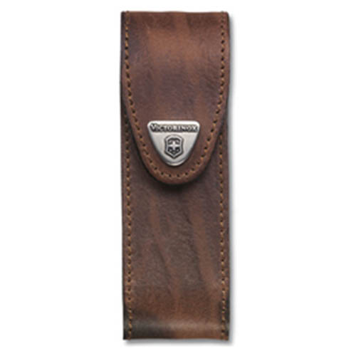 Levně VICTORINOX pouzdro kožené na nůž 111mm 1-3 HNĚDÉ