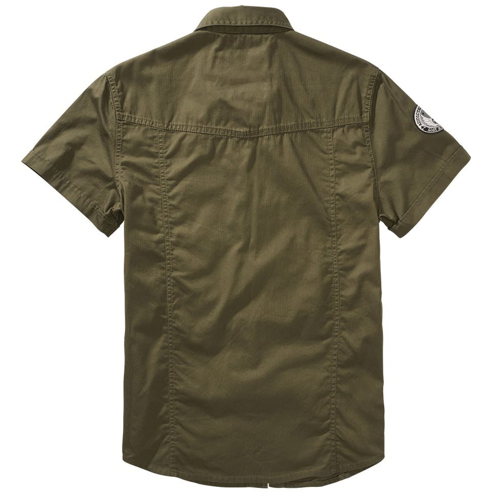 Košile LUIS VINTAGE krátký rukáv ZELENÁ BRANDIT 4033-1 L-11
