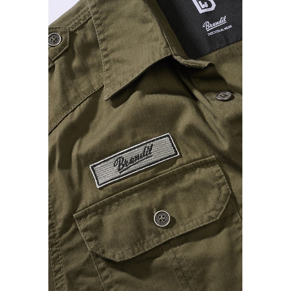 Košile LUIS VINTAGE krátký rukáv ZELENÁ BRANDIT 4033-1 L-11