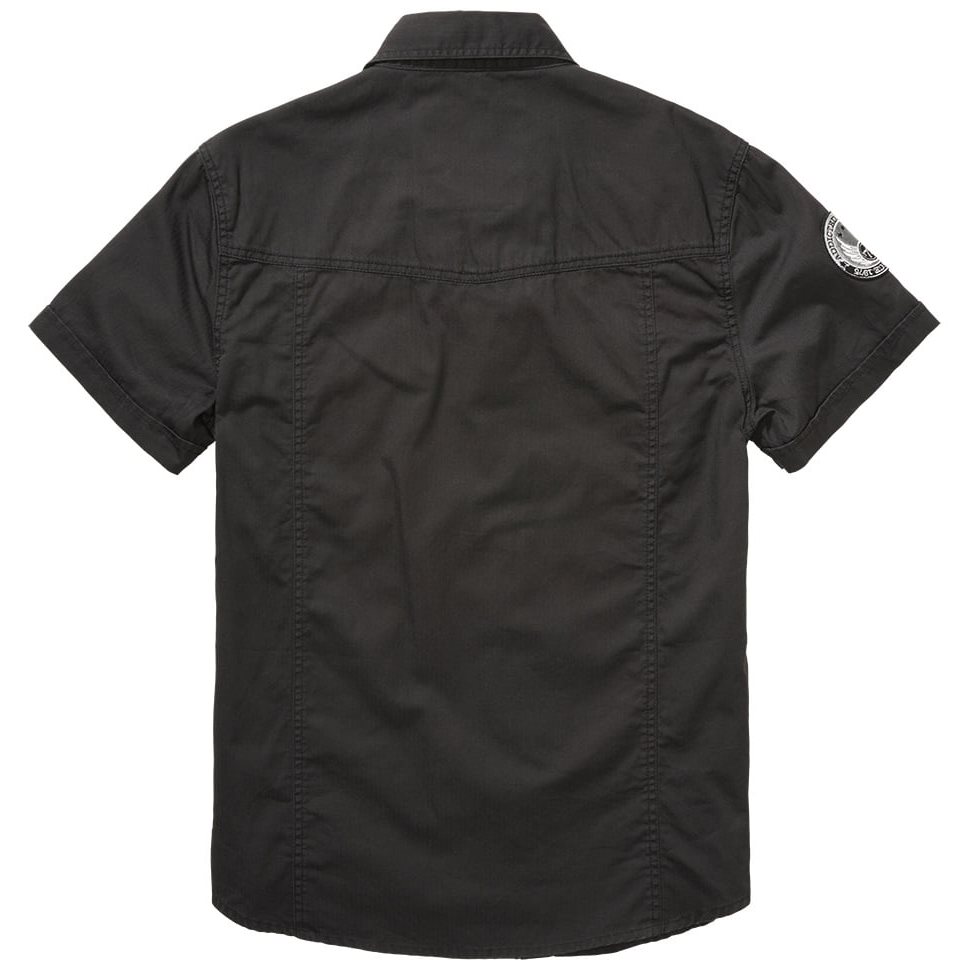 Košile LUIS VINTAGE krátký rukáv ČERNÁ BRANDIT 4033-2 L-11