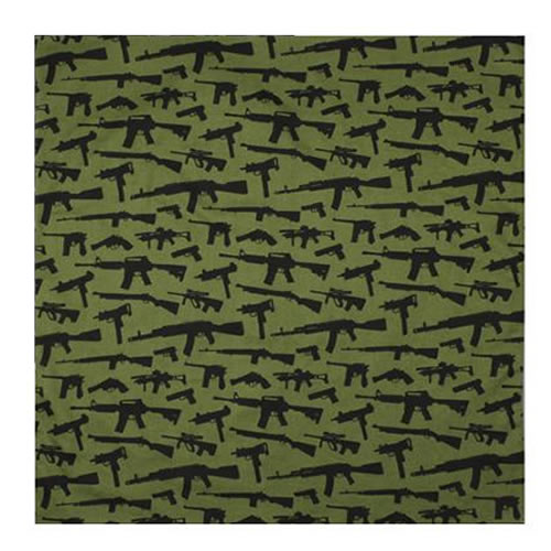 Levně ROTHCO šátek 55 x 55 cm BANDANA GUN PATTERN OLIV