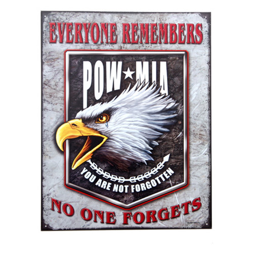 Cedule plechová POW MIA NO ONE FORGETS