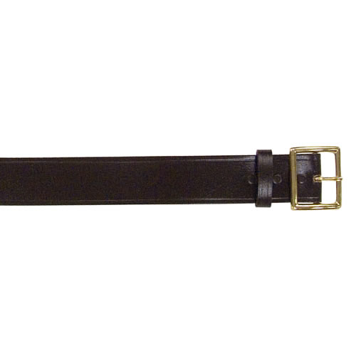 Levně Opasek GARRISON kožený se zlatou sponou ČERNÝ 1 3/4''