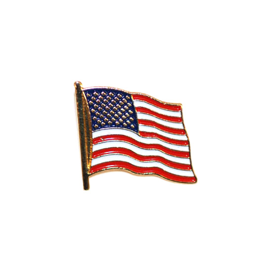 Levně Odznak vlajka USA vlající