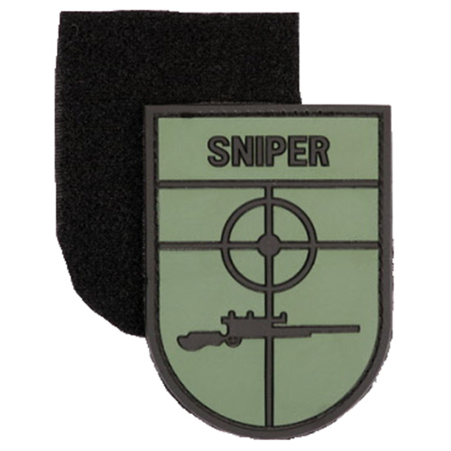 Levně Nášivka SNIPER plast ZELENÁ