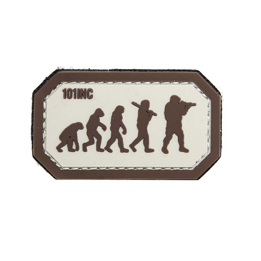 Levně 101INC nášivka AIRSOFT EVOLUTION velcro 3D PVC DESERT