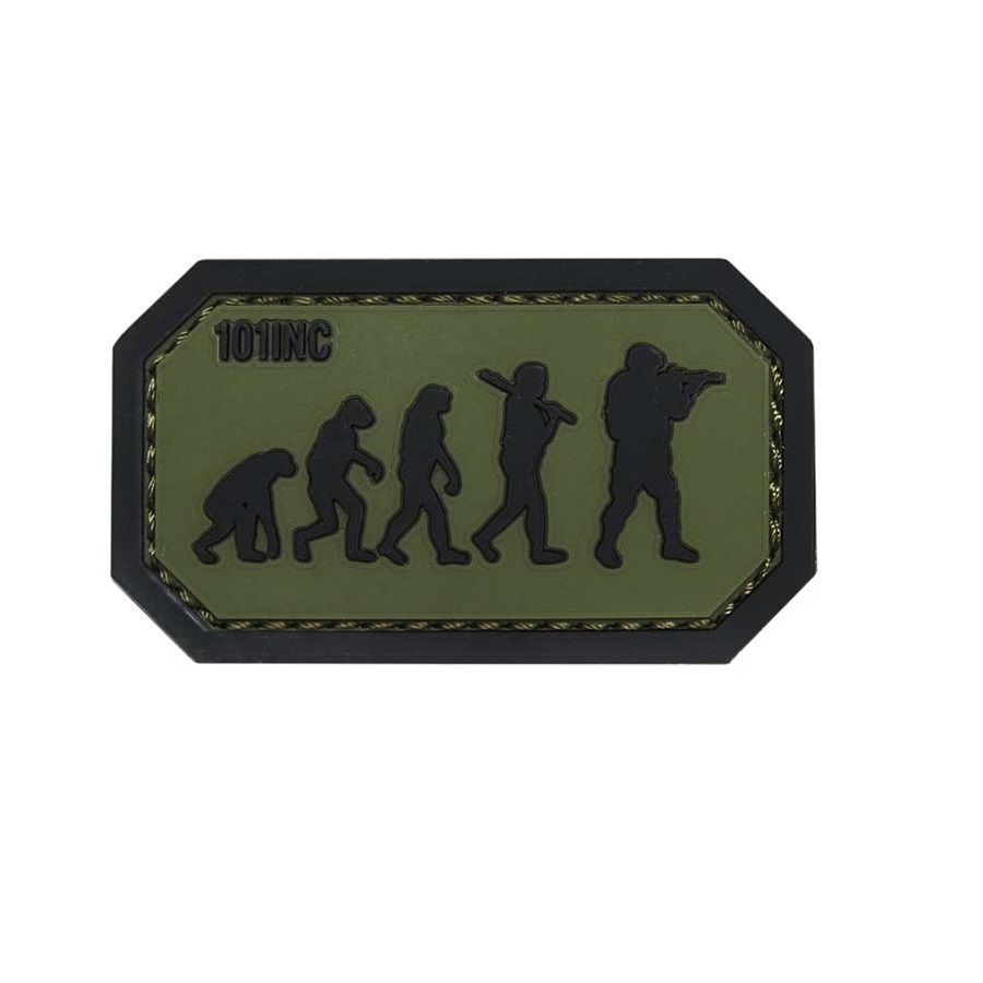 Levně 101INC nášivka AIRSOFT EVOLUTION velcro 3D PVC ZELENÁ