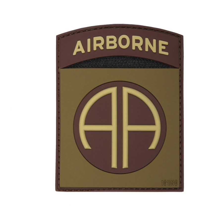 Levně 101INC nášivka 3D plastová AIRBORNE 82nd COYOTE