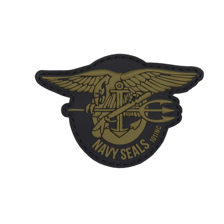 Levně 101INC nášivka 3D plastová NAVY SEALS ZELENÁ