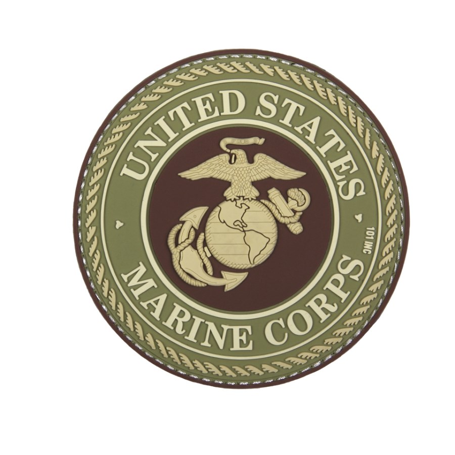 Levně 101INC nášivka 3D plastová UNITED STATES MARINE CORPS COYOTE