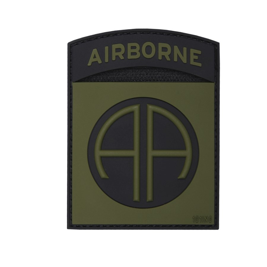 Levně 101INC nášivka 3D plastová AIRBORNE 82nd ZELENÁ
