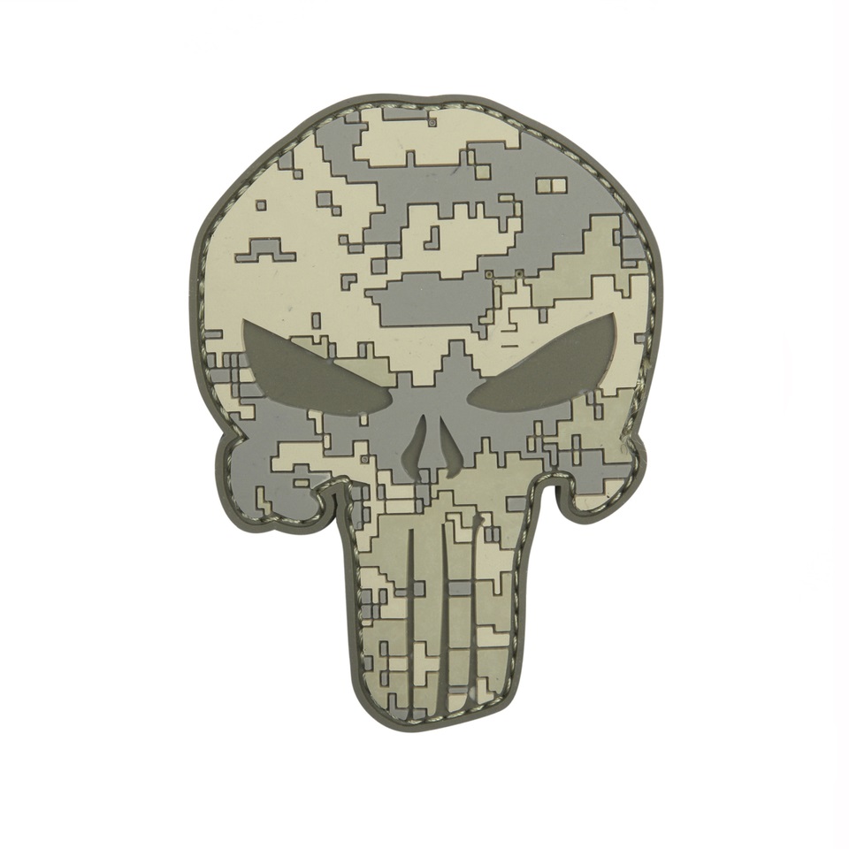 Levně 101INC nášivka PUNISHER velcro 3D plastová ACU AT-DIGITAL