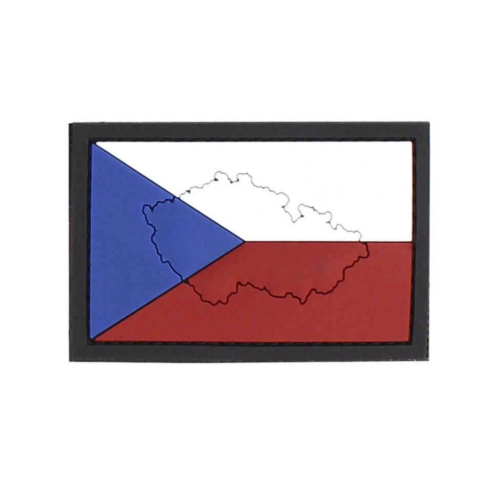 Levně 101INC nášivka 3D plastová vlajka ČR mapa
