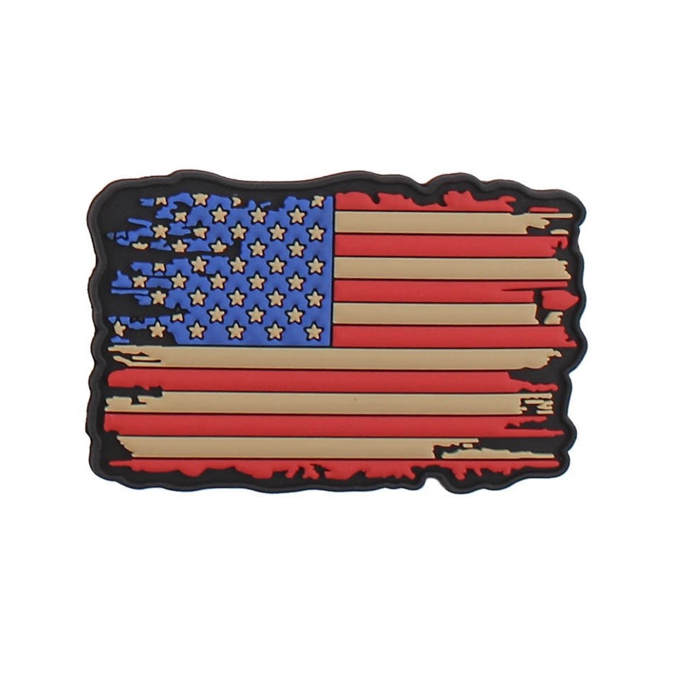 Levně 101INC nášivka velcro 3D plastová VLAJKA USA