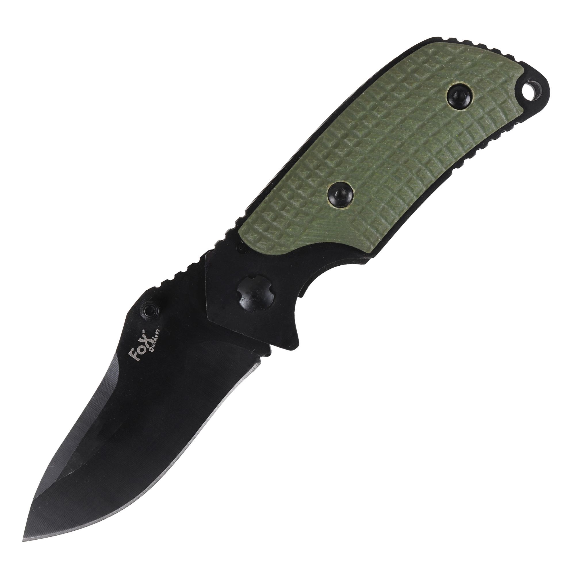 Levně FOX Outdoor nůž zavírací ZELENO ČERNÝ