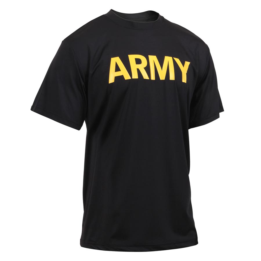 Levně Triko s nápisem ARMY ČERNÉ
