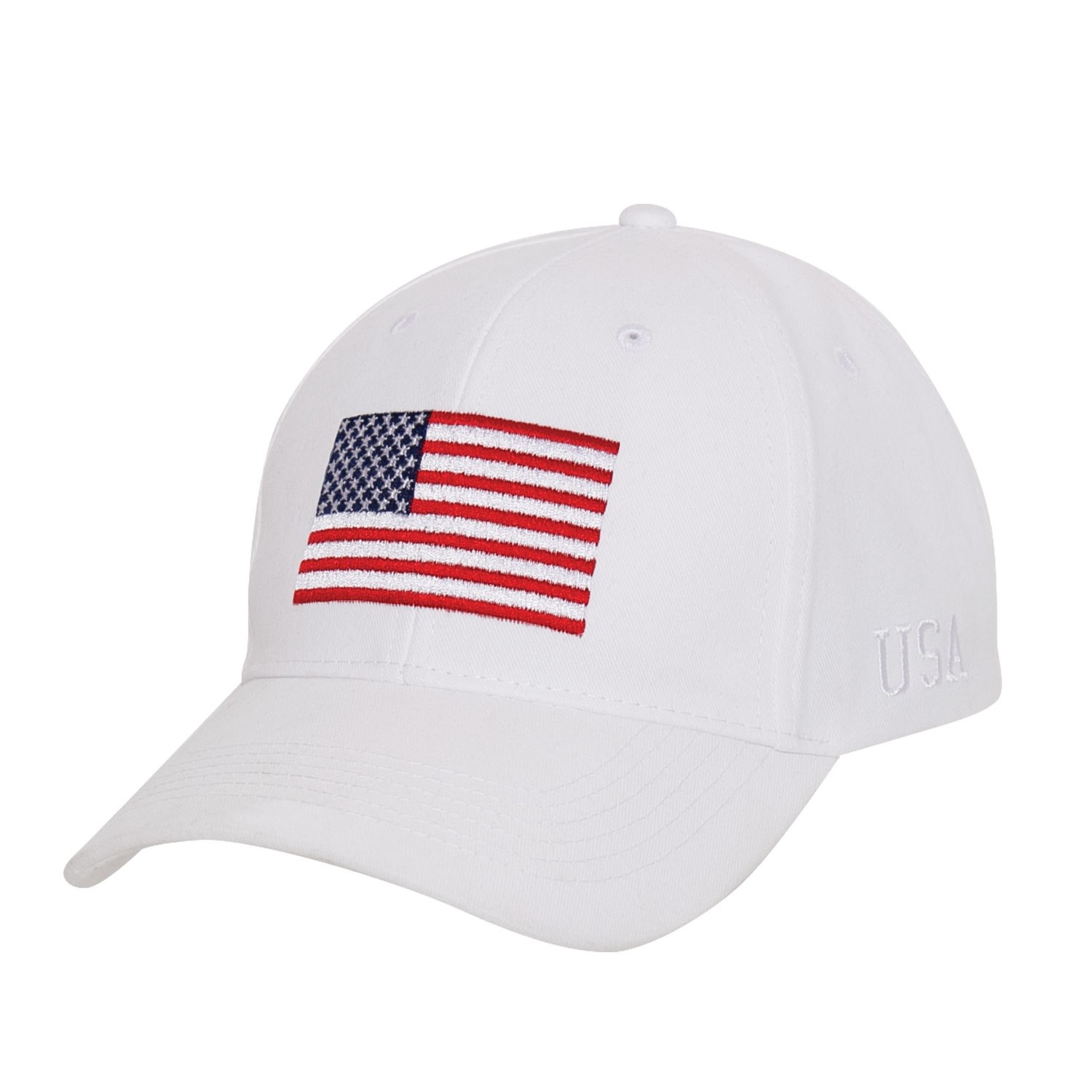 Levně ROTHCO čepice baseball s barevnou US vlajkou BÍLÁ