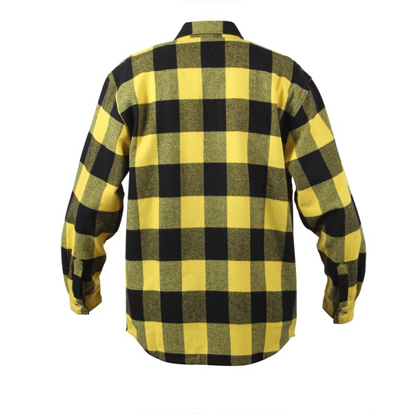 Košile dřevorubecká FLANNEL kostkovaná ŽLUTÁ ROTHCO 4649 L-11