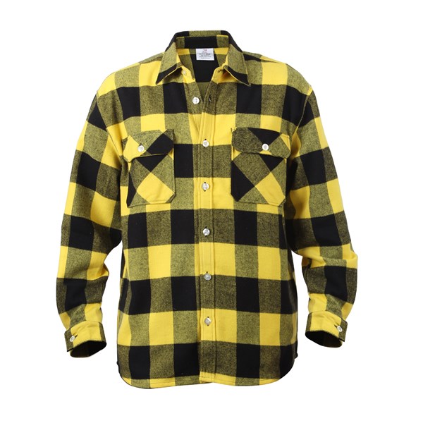 Levně Košile dřevorubecká FLANNEL kostkovaná ŽLUTÁ
