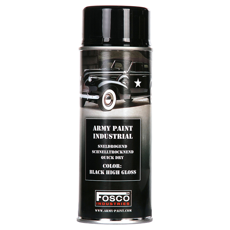 Levně FOSCO barva ARMY ve spreji 400ml LESKLÁ ČERNÁ